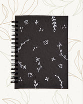 Mini Flowers - Black Mini Notebook
